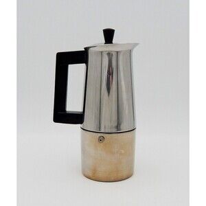 Alfa Per Alimenti Espresso Maker Stovetop Coffee Stainless 18/10 Peculator Italy